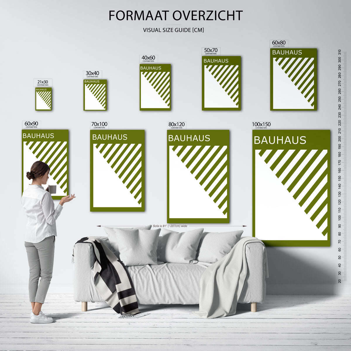 Diagonal lijnen Poster