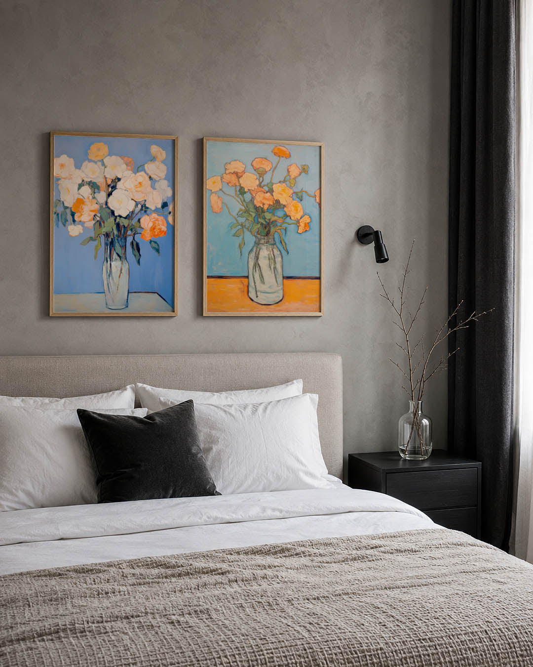 Bloemen en vaas Posterset