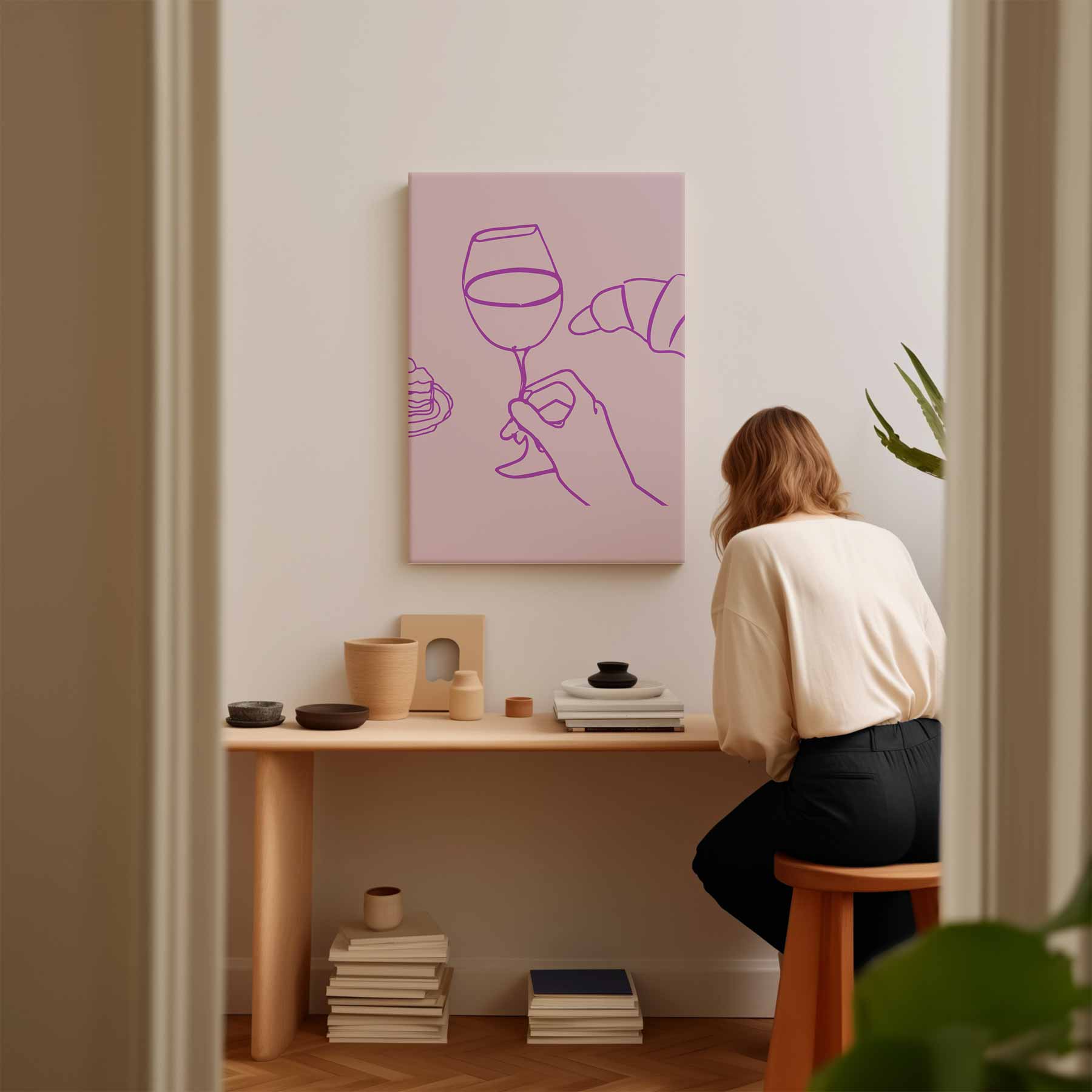 Lekkernijen in Lijn Kunstwerk-canvas-dibond-plexiglas-wanddecoratie-WallArtistic