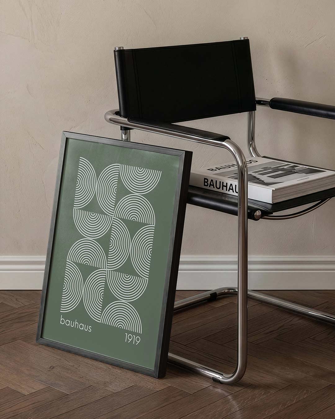Cirkelpatroon en lijnen Poster