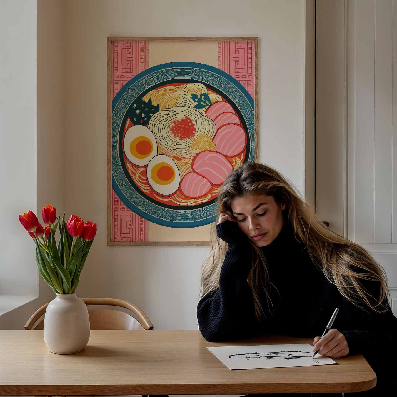 Kleurrijke Ramen Kunstposter-WallArtistic