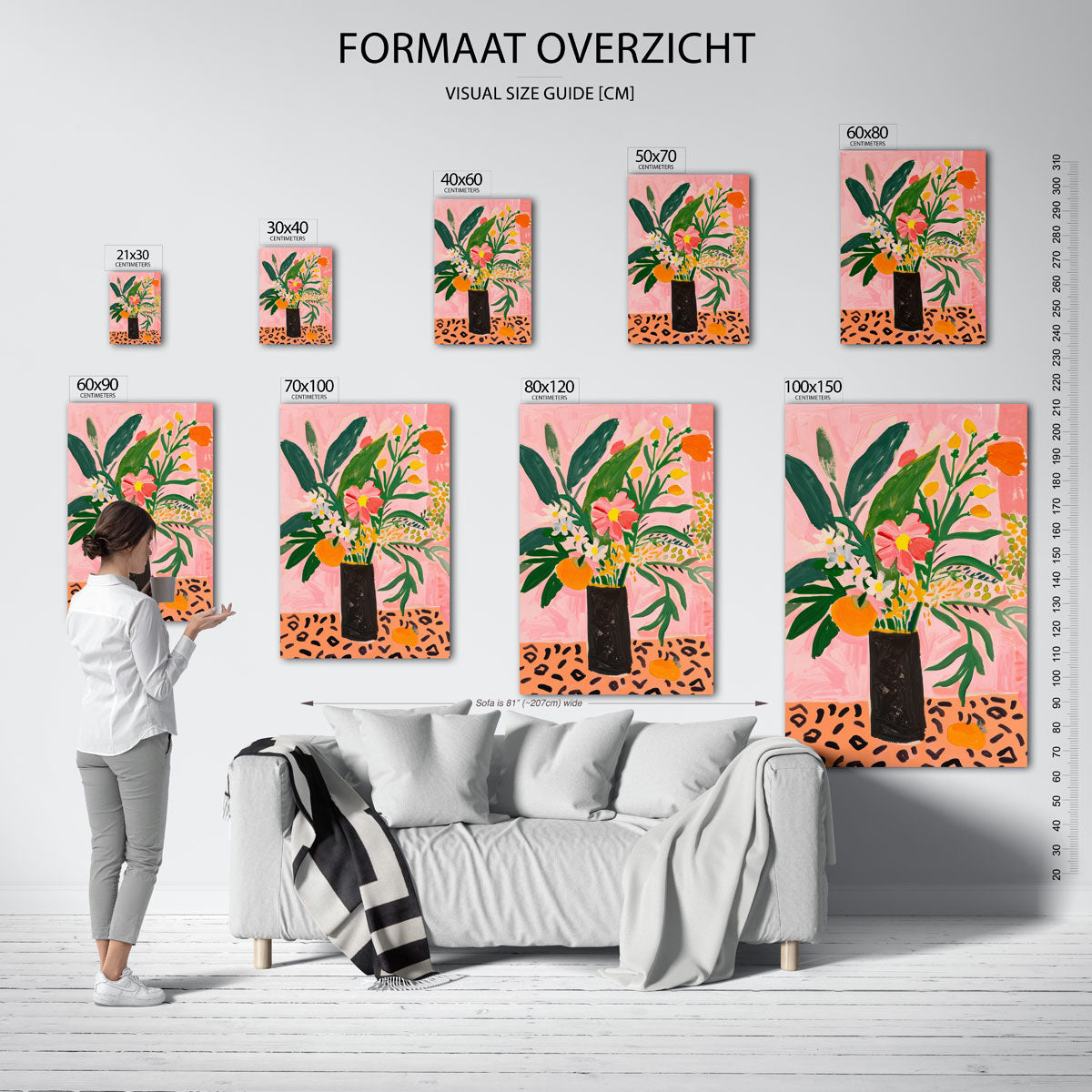Bloemen en bladeren Poster