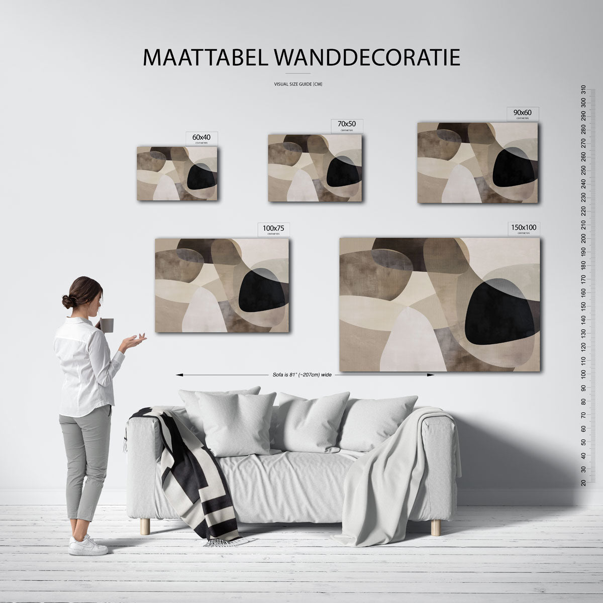 Organische vormen compositie Kunstwerk