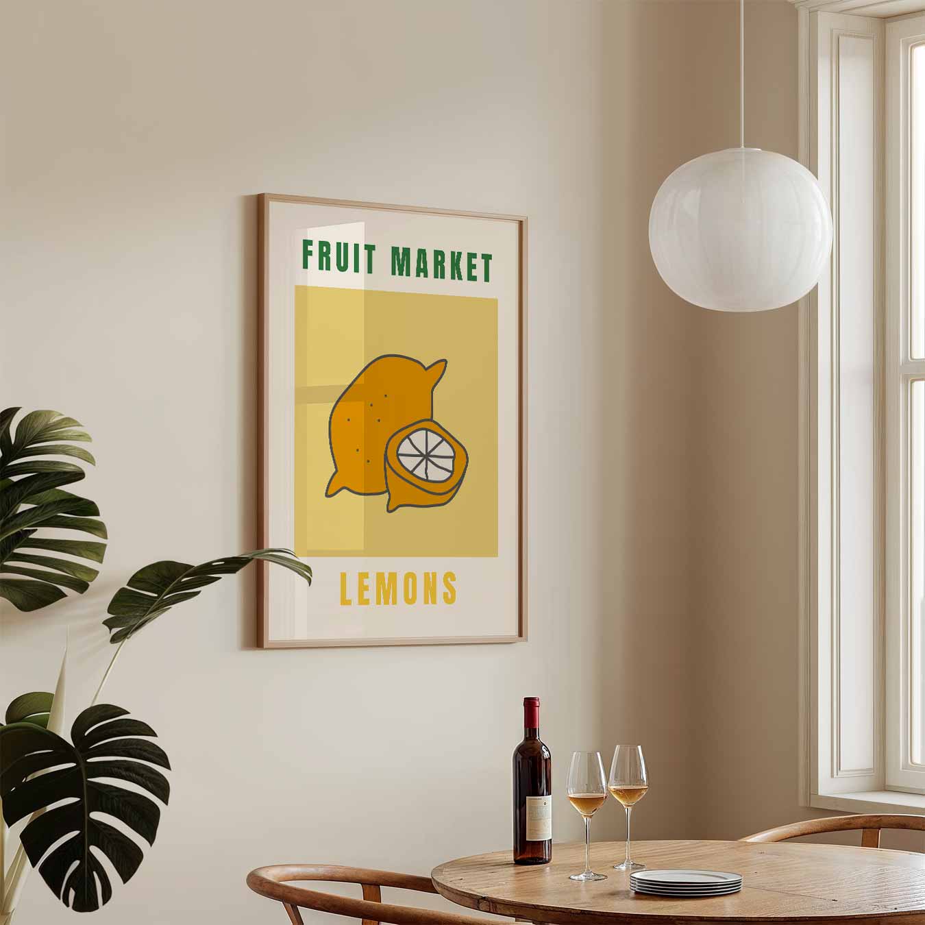 Zomerse Citroenmarkt Poster-WallArtistic