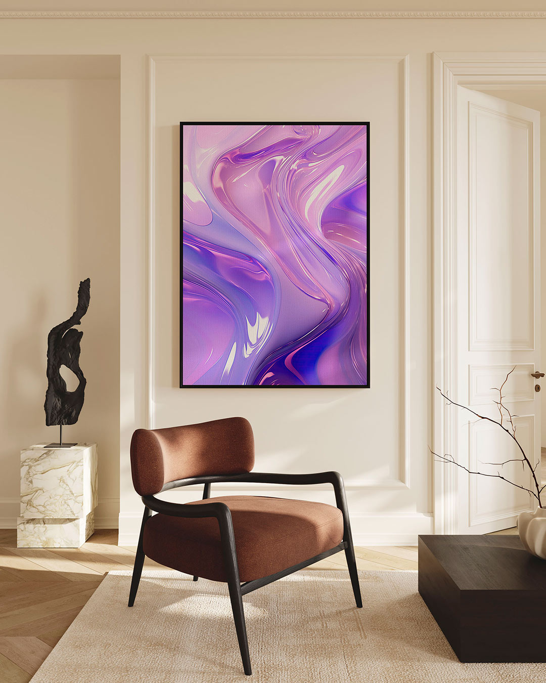 Golvende kleuren Kunstwerk