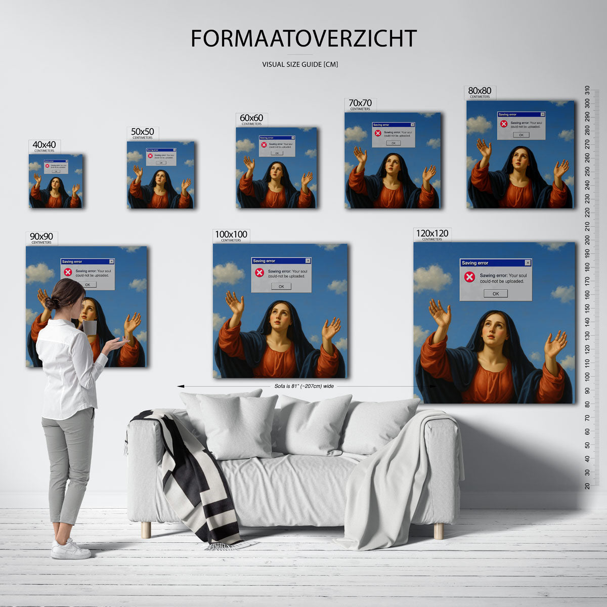 Vrouw met foutmelding Poster