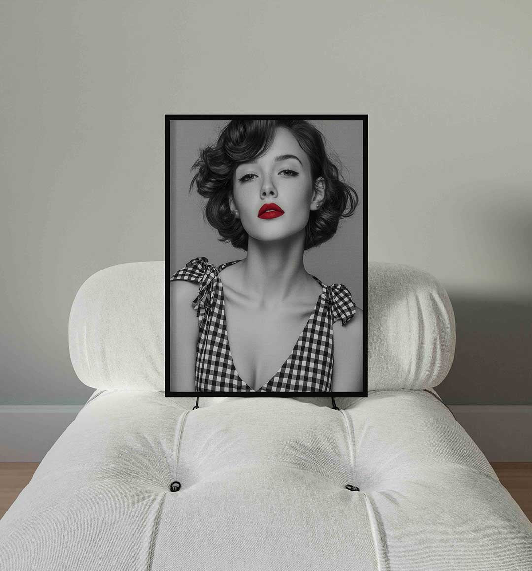 Vrouw met rode lippen Poster