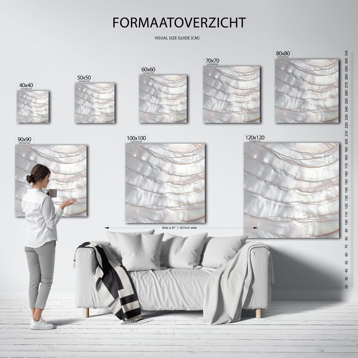 Glanzende parelmoer Poster