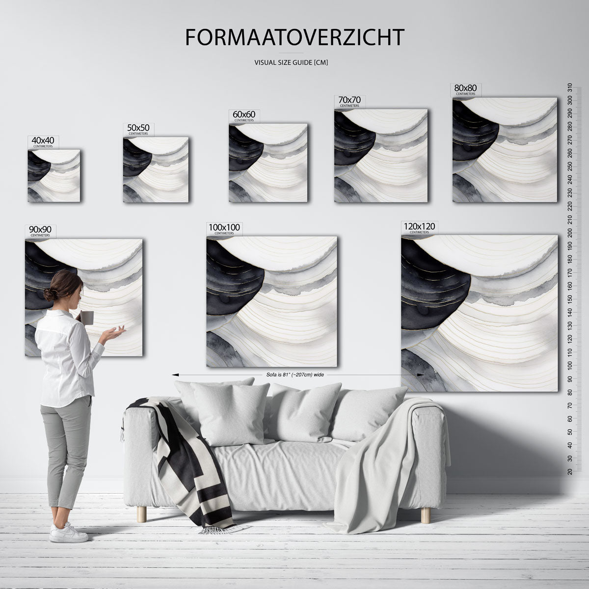 Golvende lijnen Poster