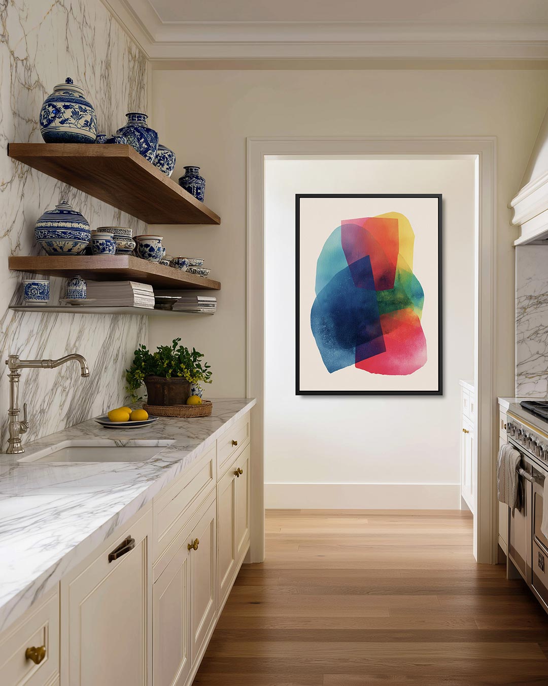 Kleurrijke vormen Kunstwerk