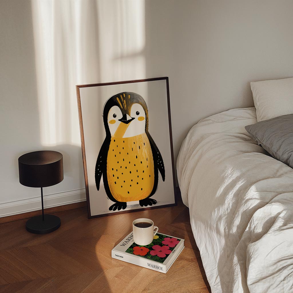 Schattige Pinguïn Illustratie Poster-WallArtistic