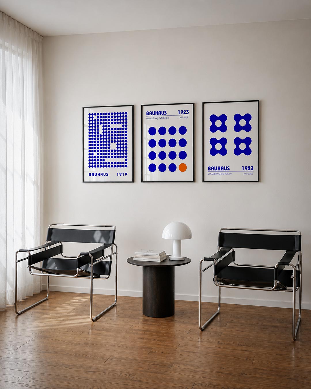 Puntpatroon blauw Posterset
