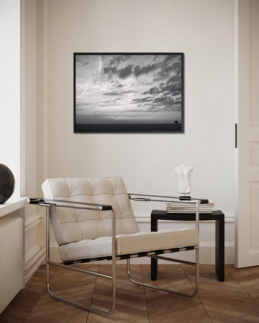 Eenzame boom landschap Kunstwerk