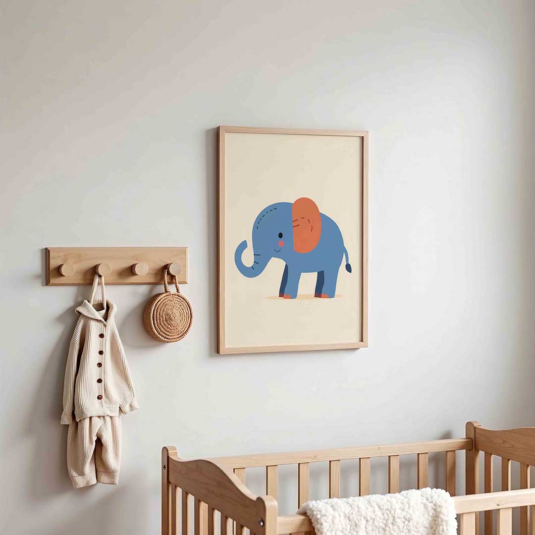 Blauwe olifant Poster
