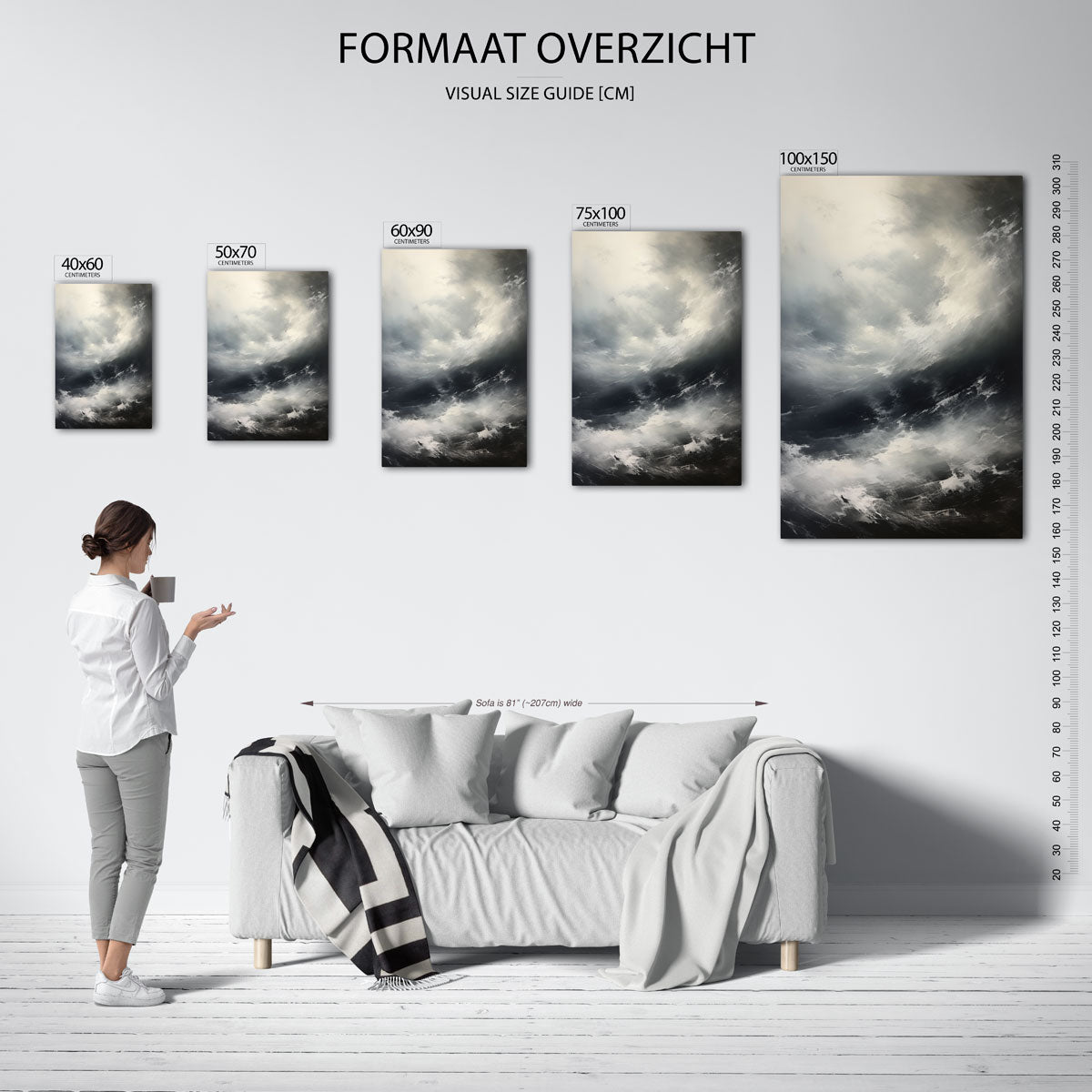 Dynamische wolkenlucht Kunstwerk
