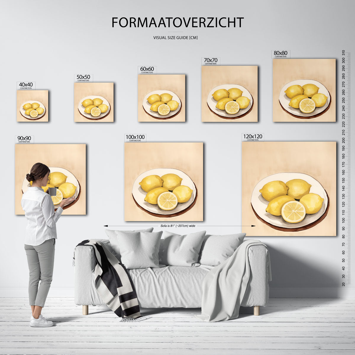 Citroenen op bord Poster