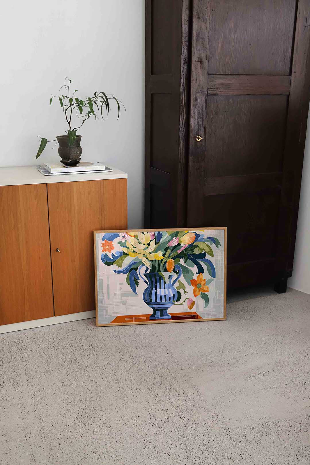 Bloemen in vaas Poster