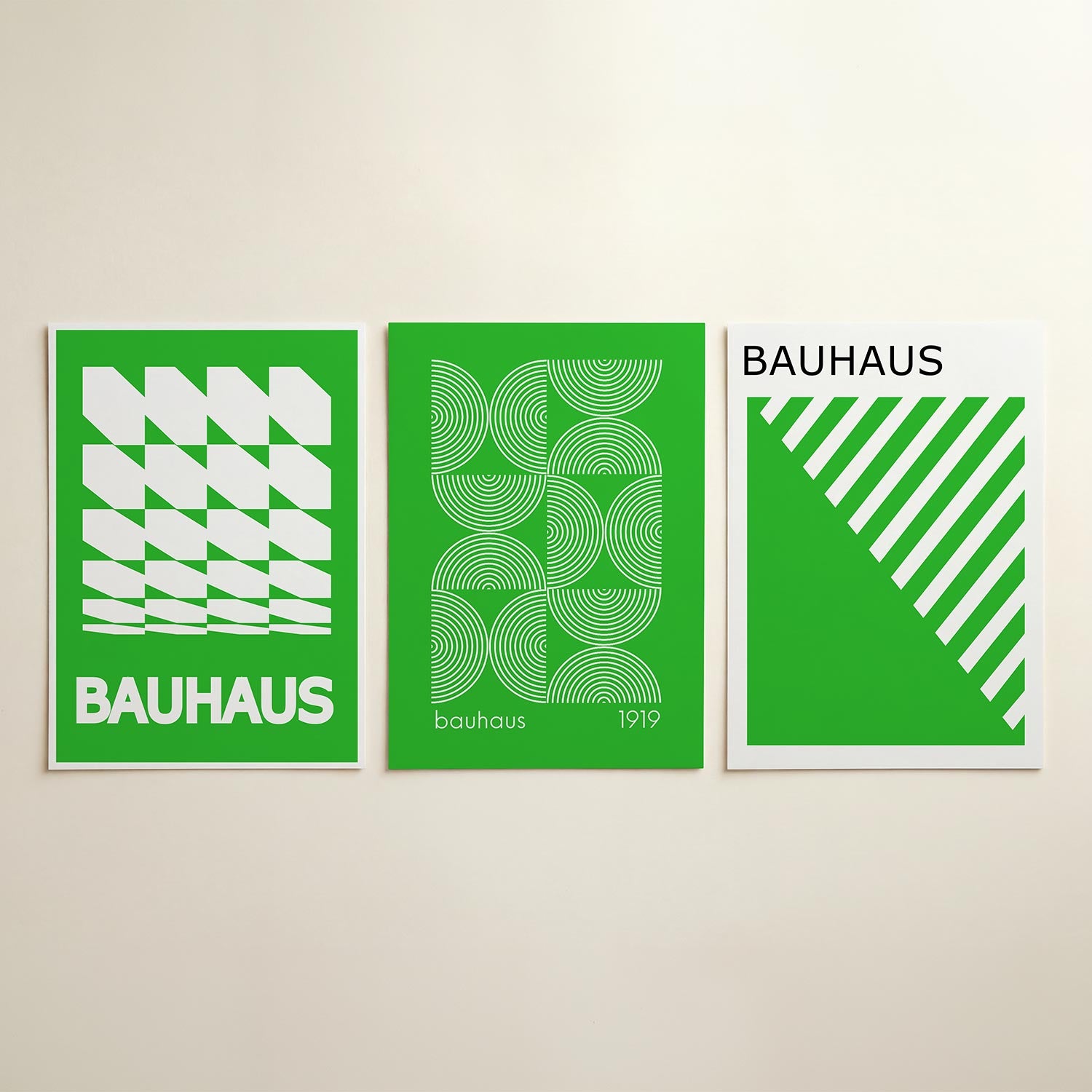 Groene vlakkenritme Posterset