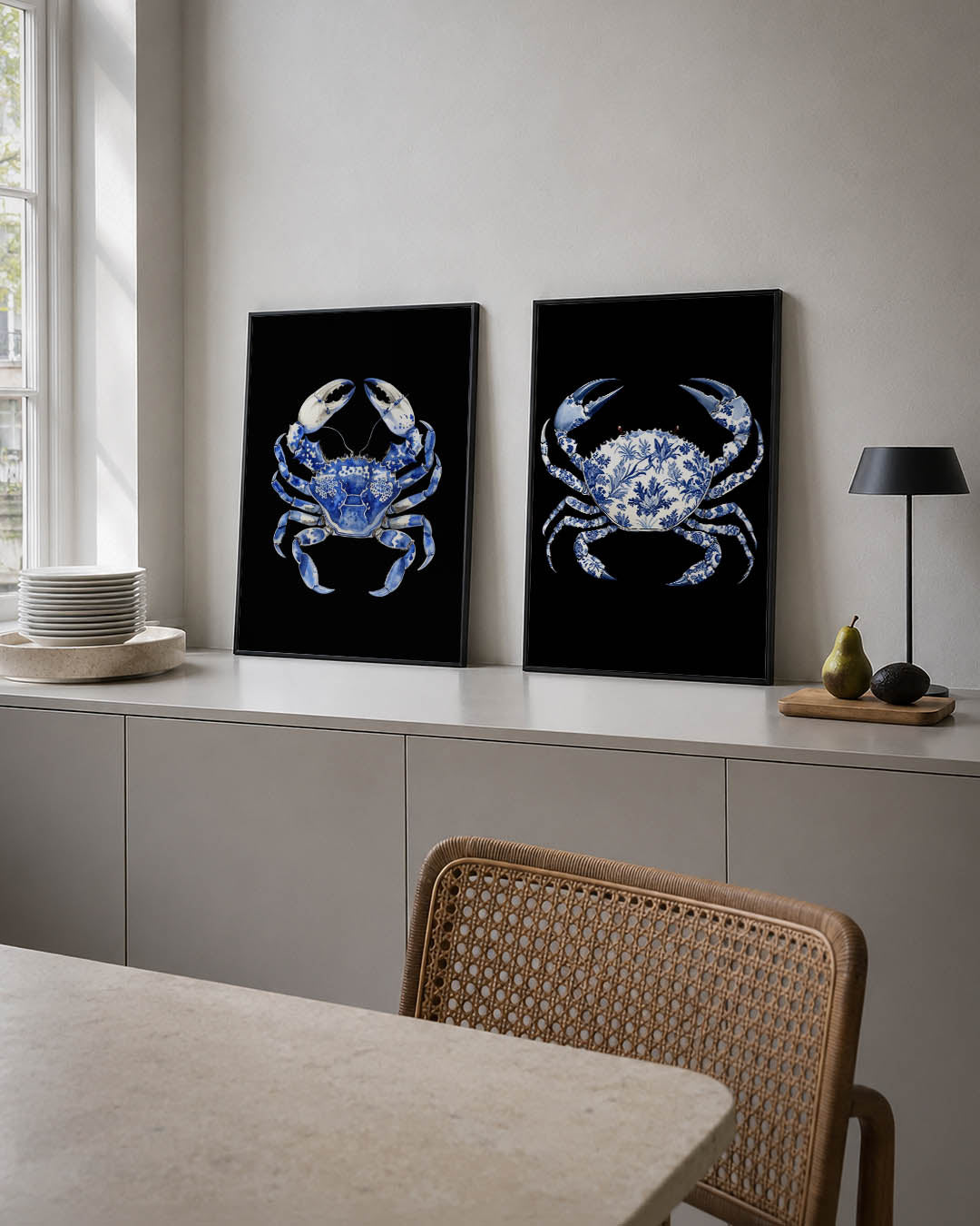 Blauwe krab harmonie Posterset