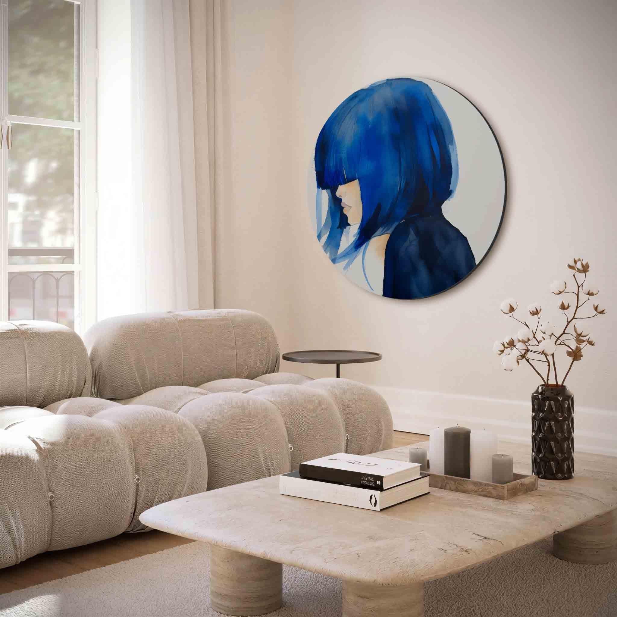 Blauwe haardos Muurcirkel