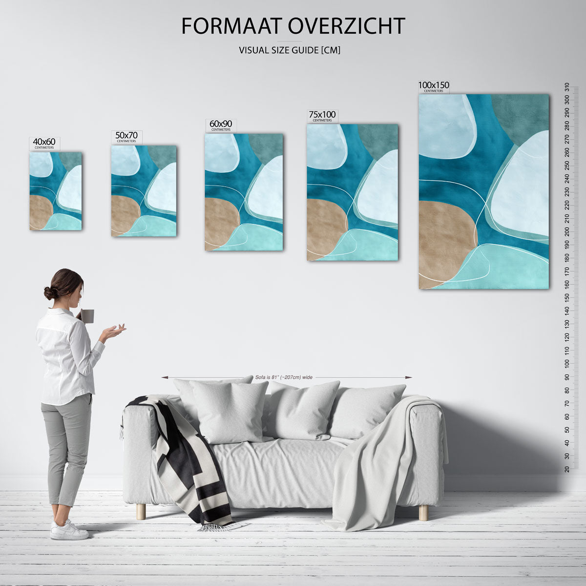 Organische vormen compositie Kunstwerk
