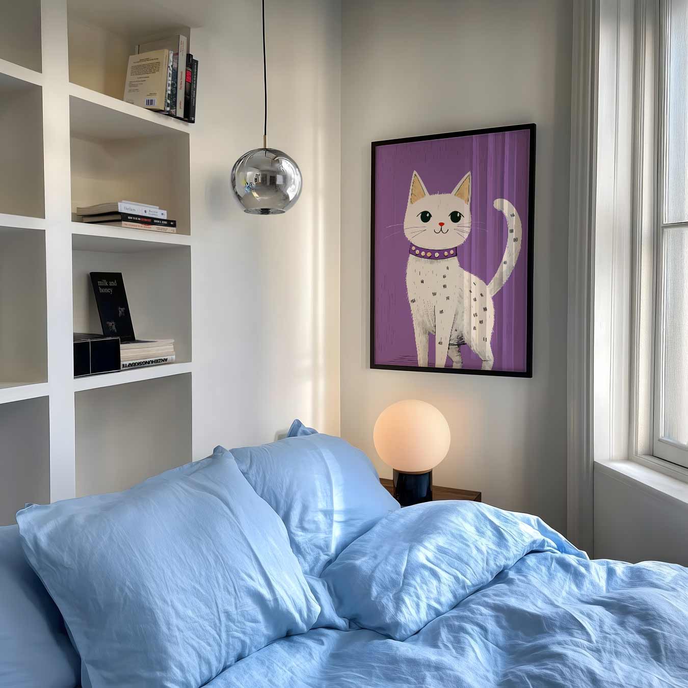 Lieve Kat Poster voor Dierenliefhebbers Poster-WallArtistic
