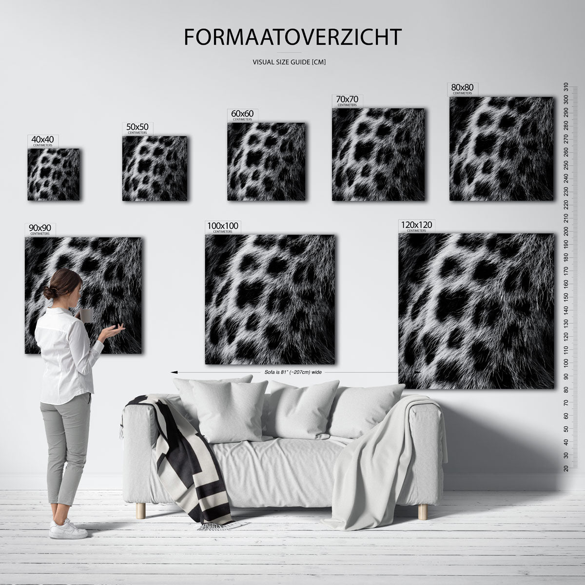 Zwart witte vacht Poster