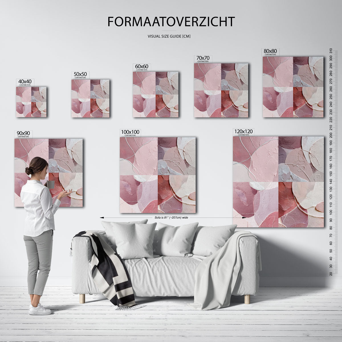 Abstracte roze vormen Poster
