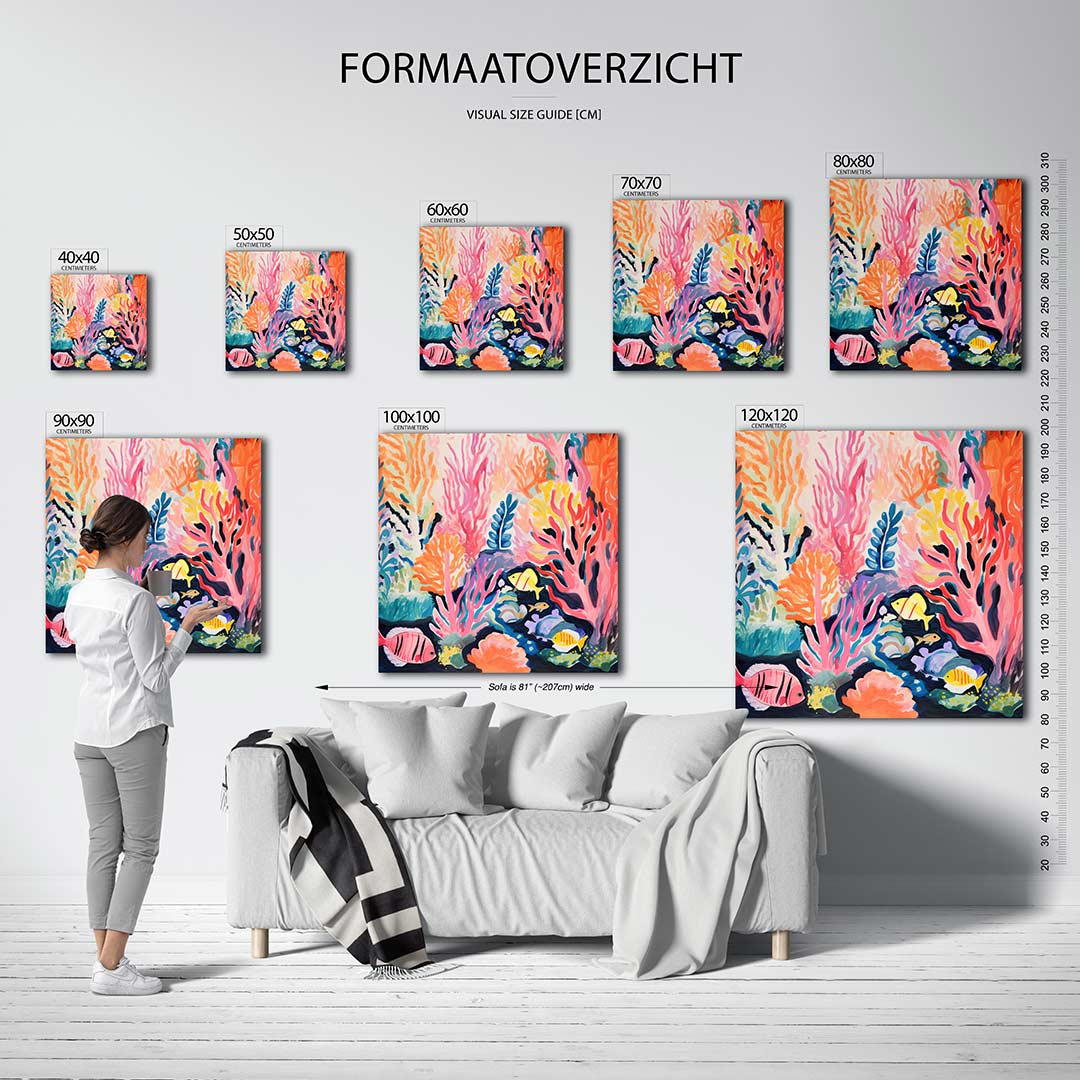 Kleurrijke onderwaterwereld Kunstwerk