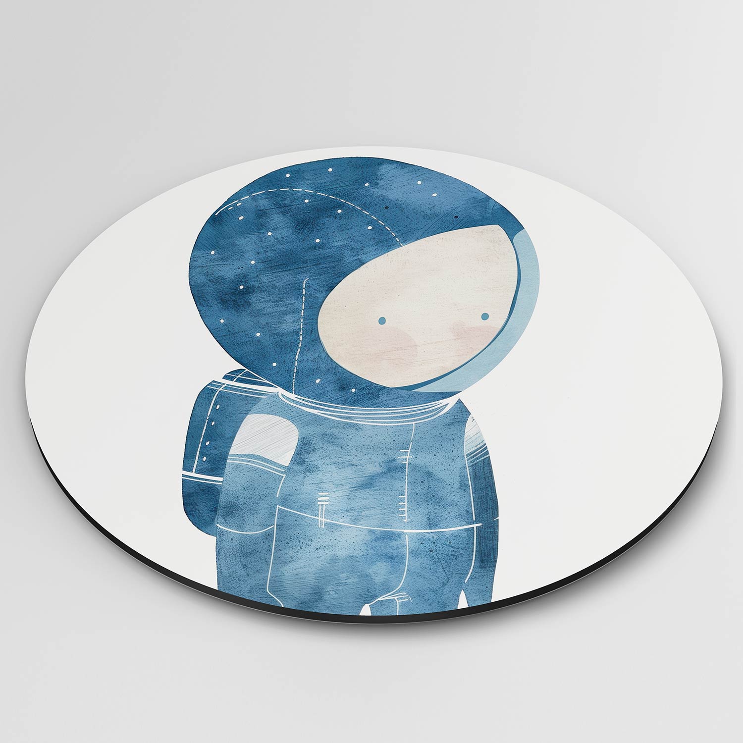 Astronaut in blauw Muurcirkel