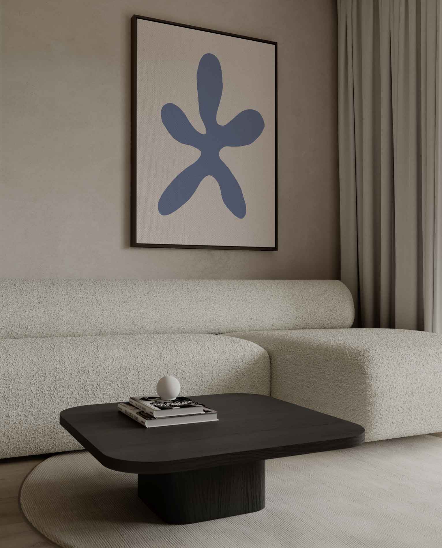 Abstracte Bloemexpressie Kunstwerk-canvas-dibond-plexiglas-wanddecoratie-WallArtistic