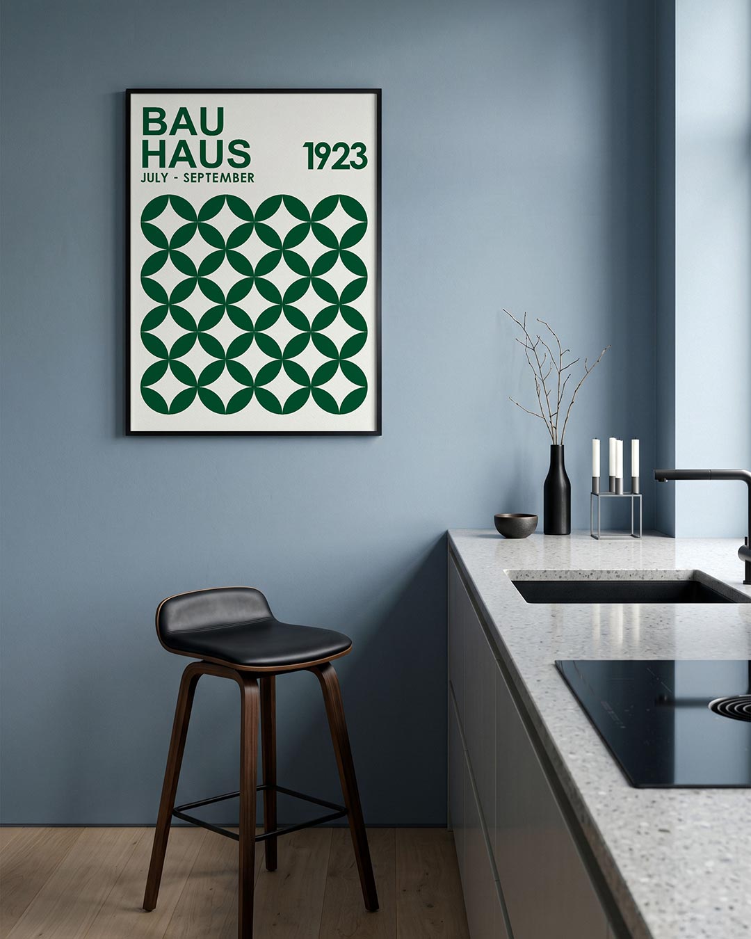 Cirkelpatroon en tekst Poster