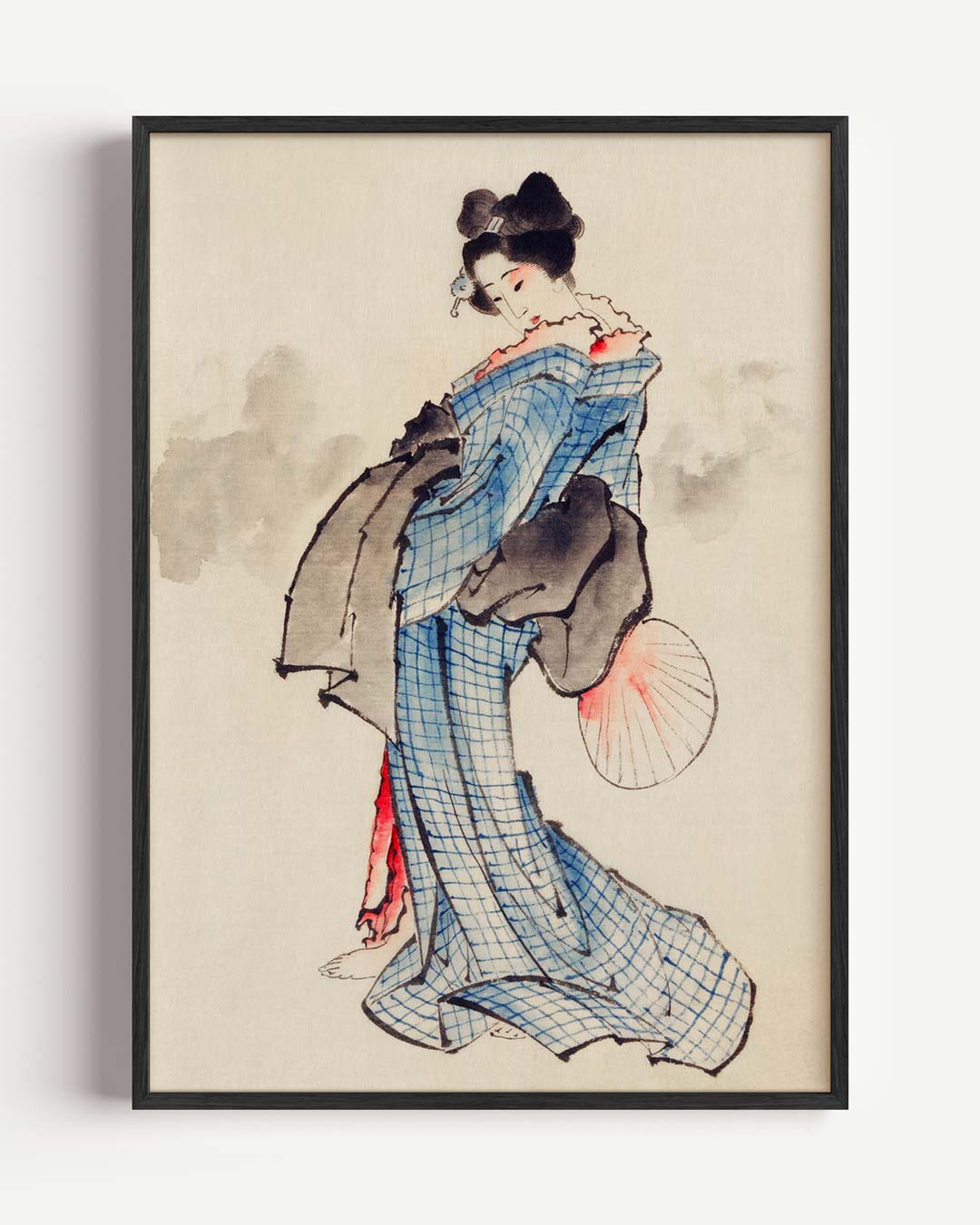 Elegante Japanse Schoonheid Wandposter-WallArtistic