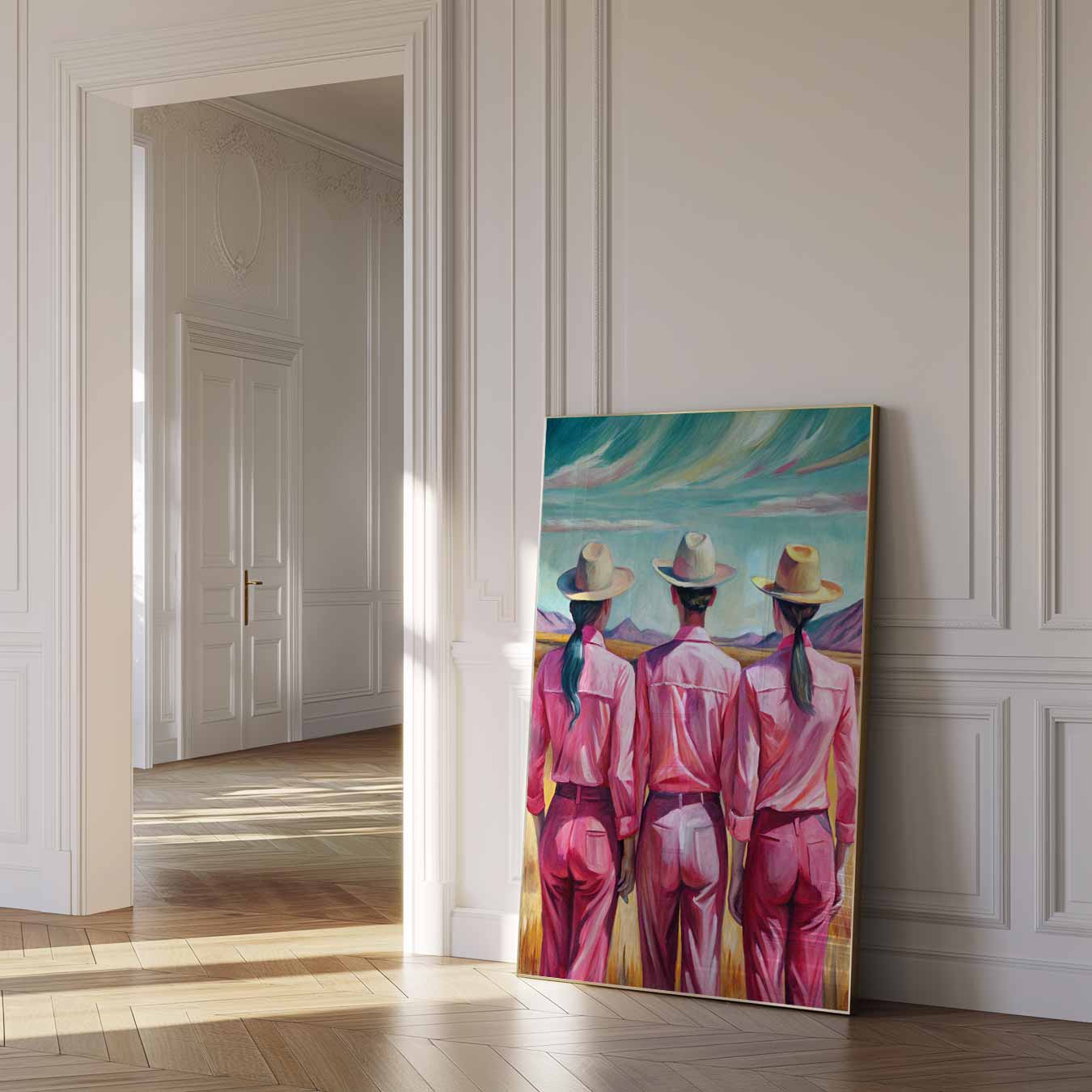 Drie Vriendinnen in het Veld Poster-WallArtistic
