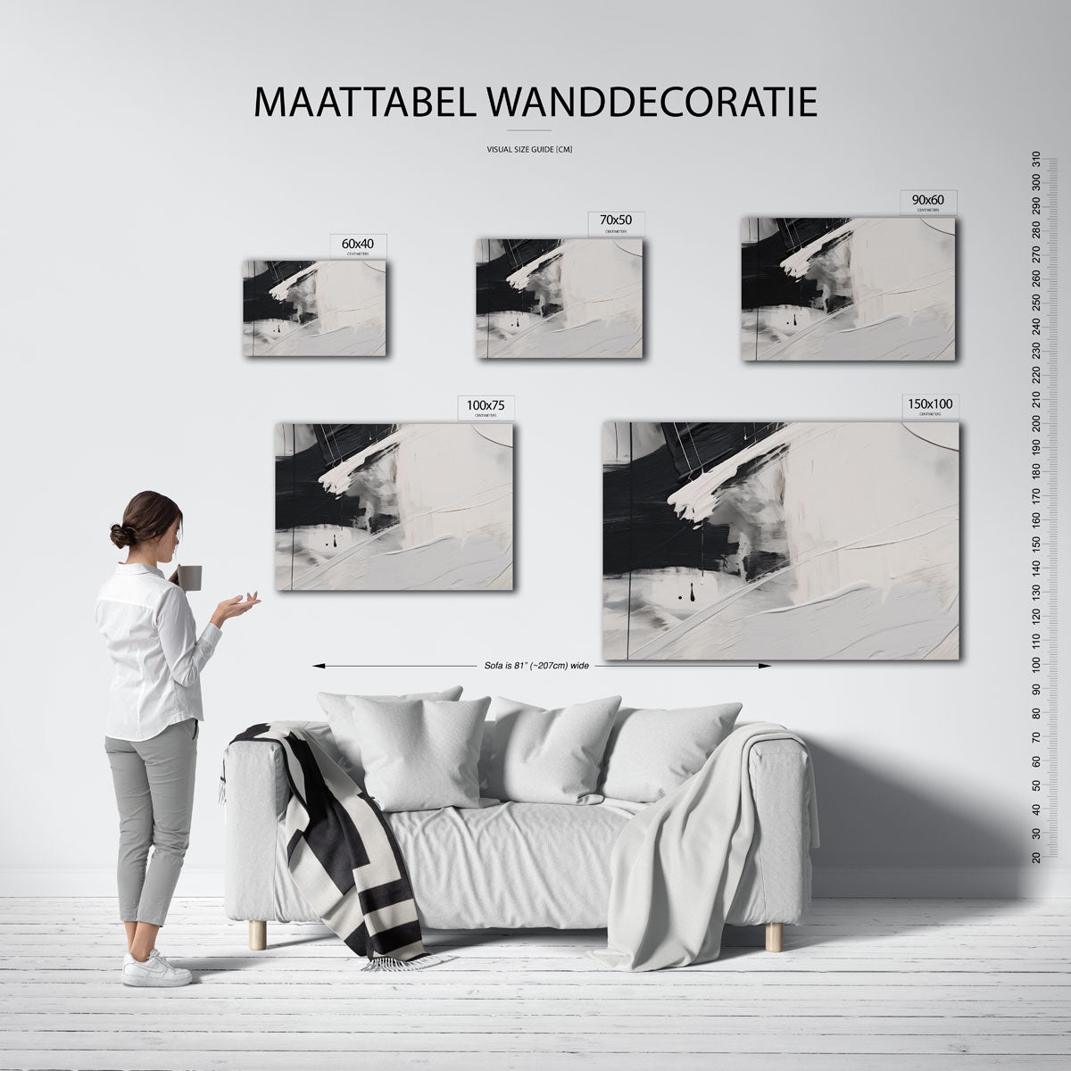 Dynamische kleurvlakken Kunstwerk