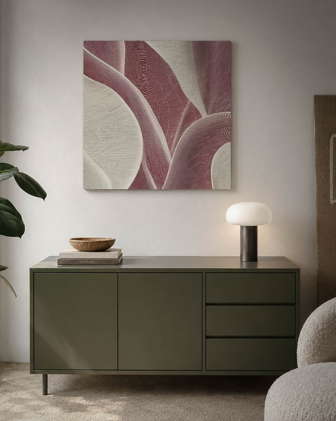 Golvende lijnen compositie Kunstwerk