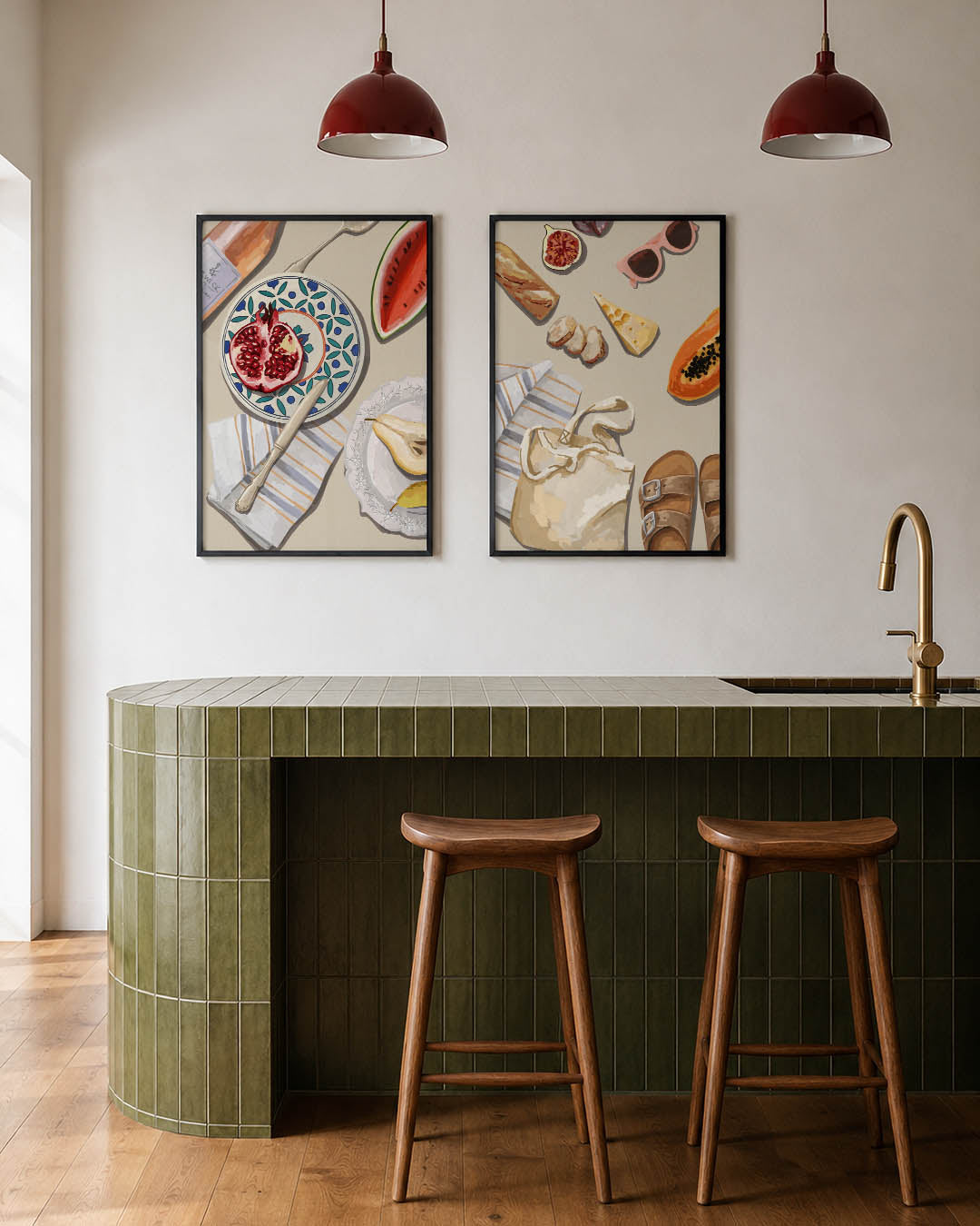 Fruit en patronen Posterset
