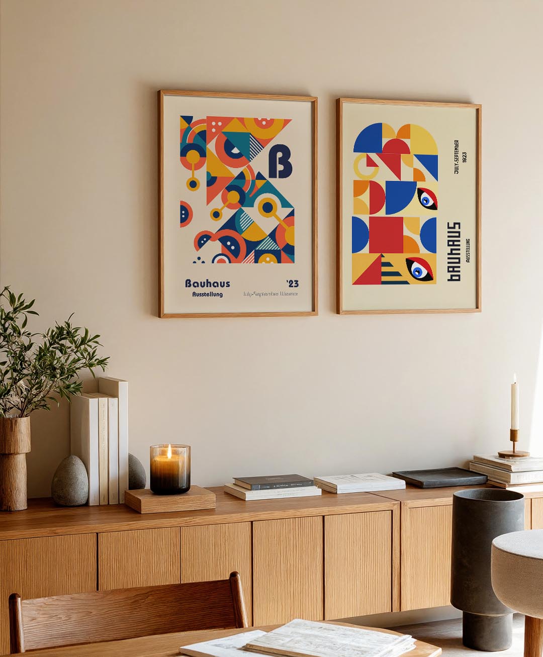 Vorm en kleurenspel Posterset