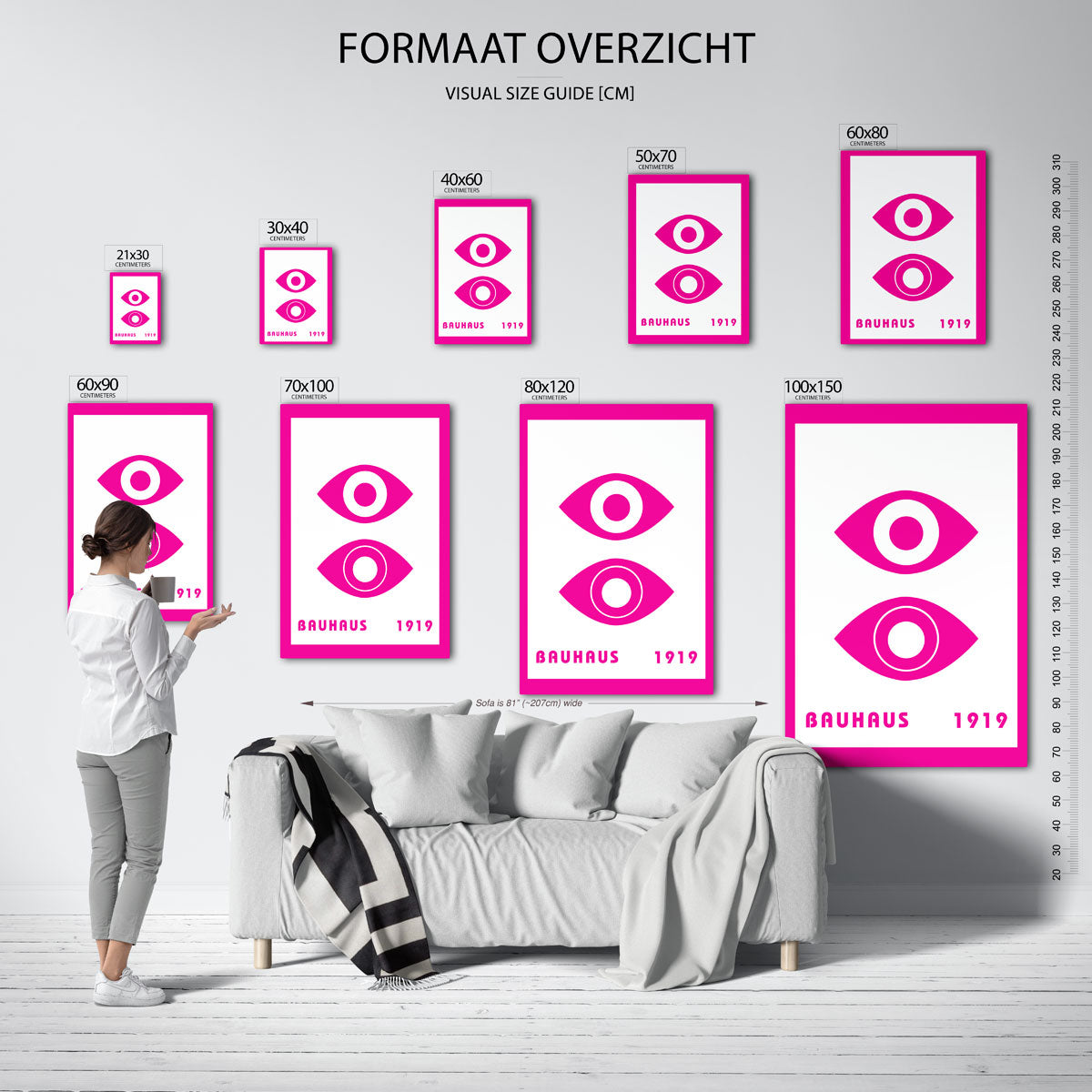 Oogvormen en kleur Poster