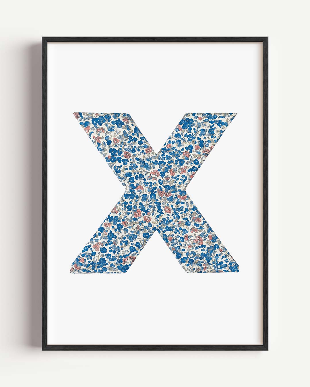Bloemenletterposter X Poster-WallArtistic