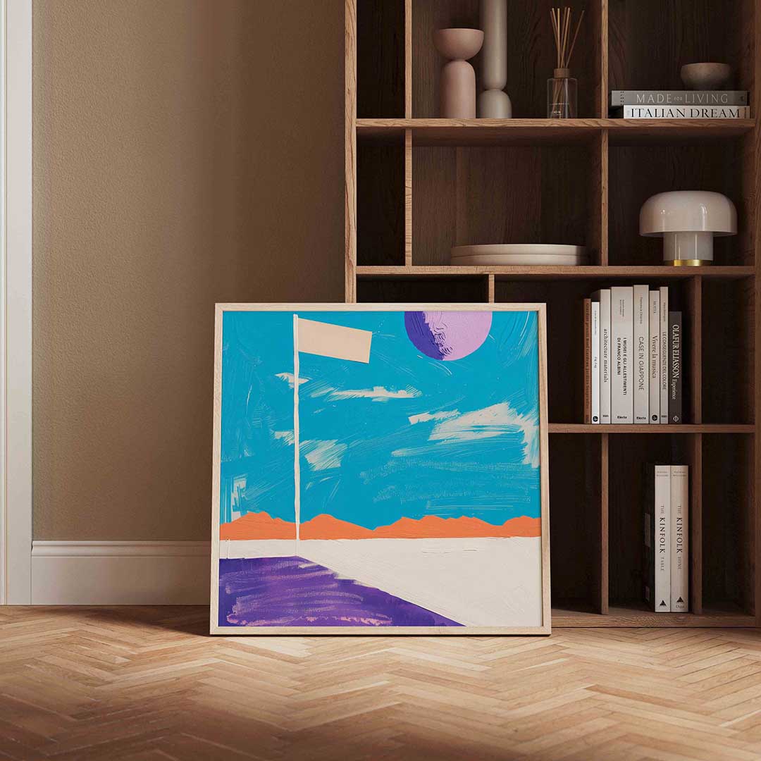 Vlag en landschap Poster