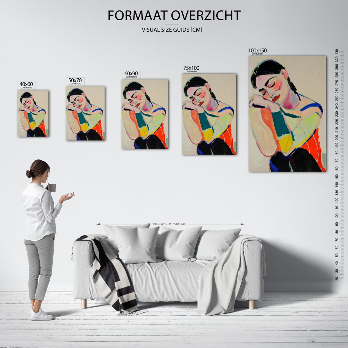 Dromerige kleurencompositie Kunstwerk