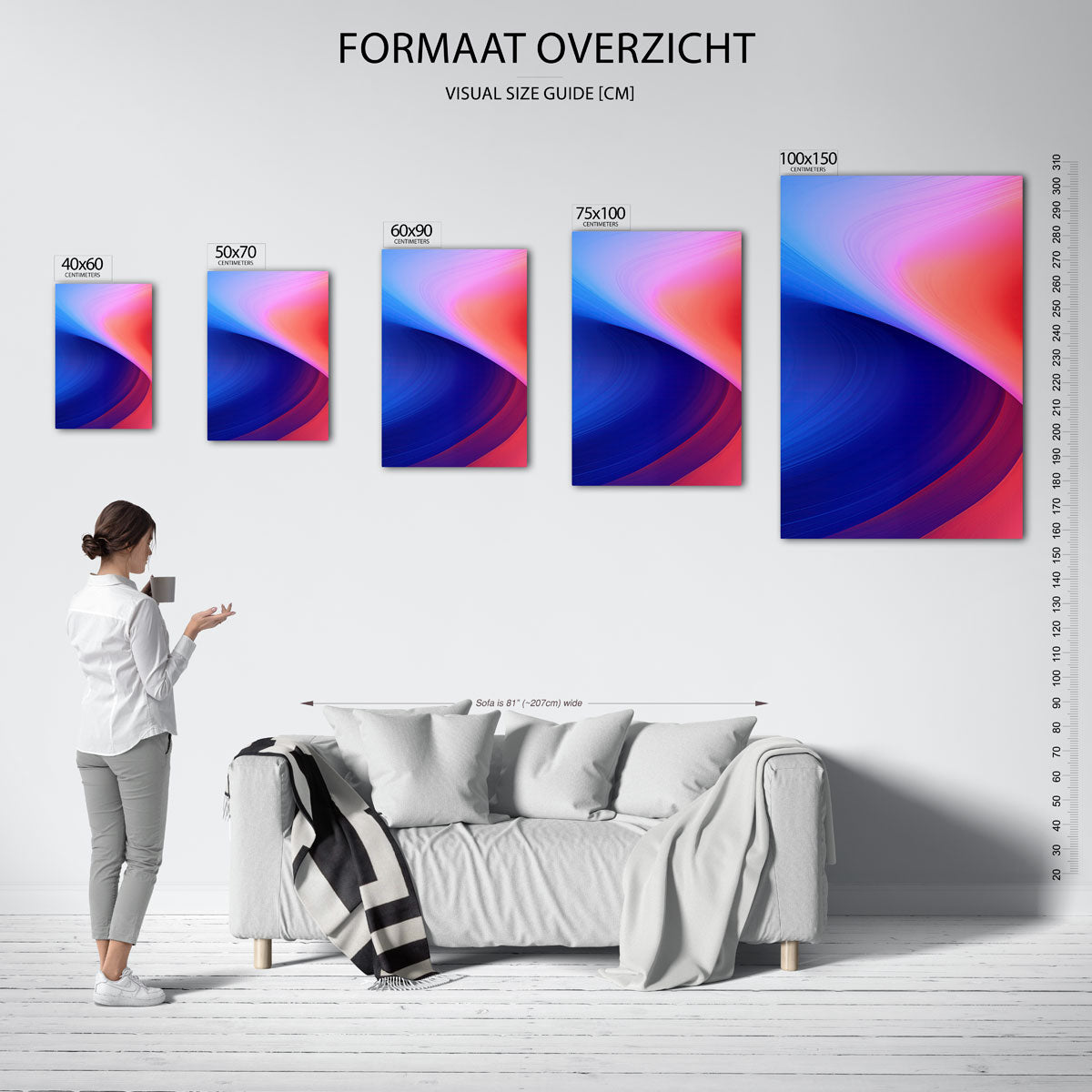 Kleurrijke vormen Kunstwerk