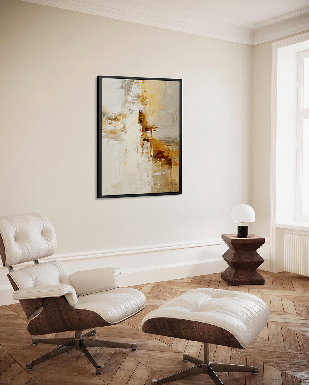 Gelaagde kleurencompositie Kunstwerk