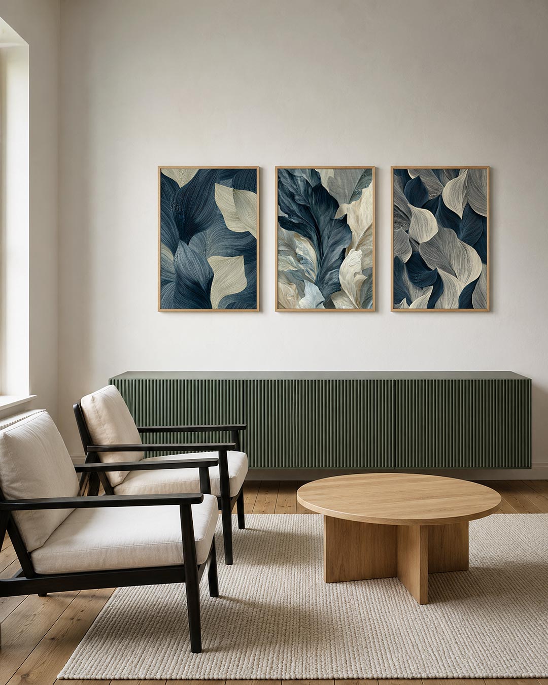 Golvend lijnenpatroon Posterset