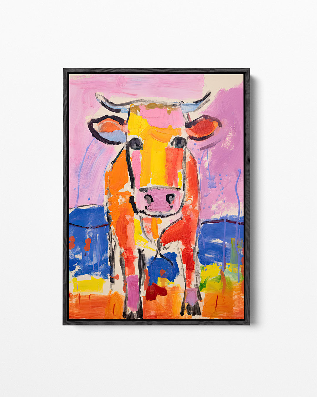 Kleurrijke koe Kunstwerk