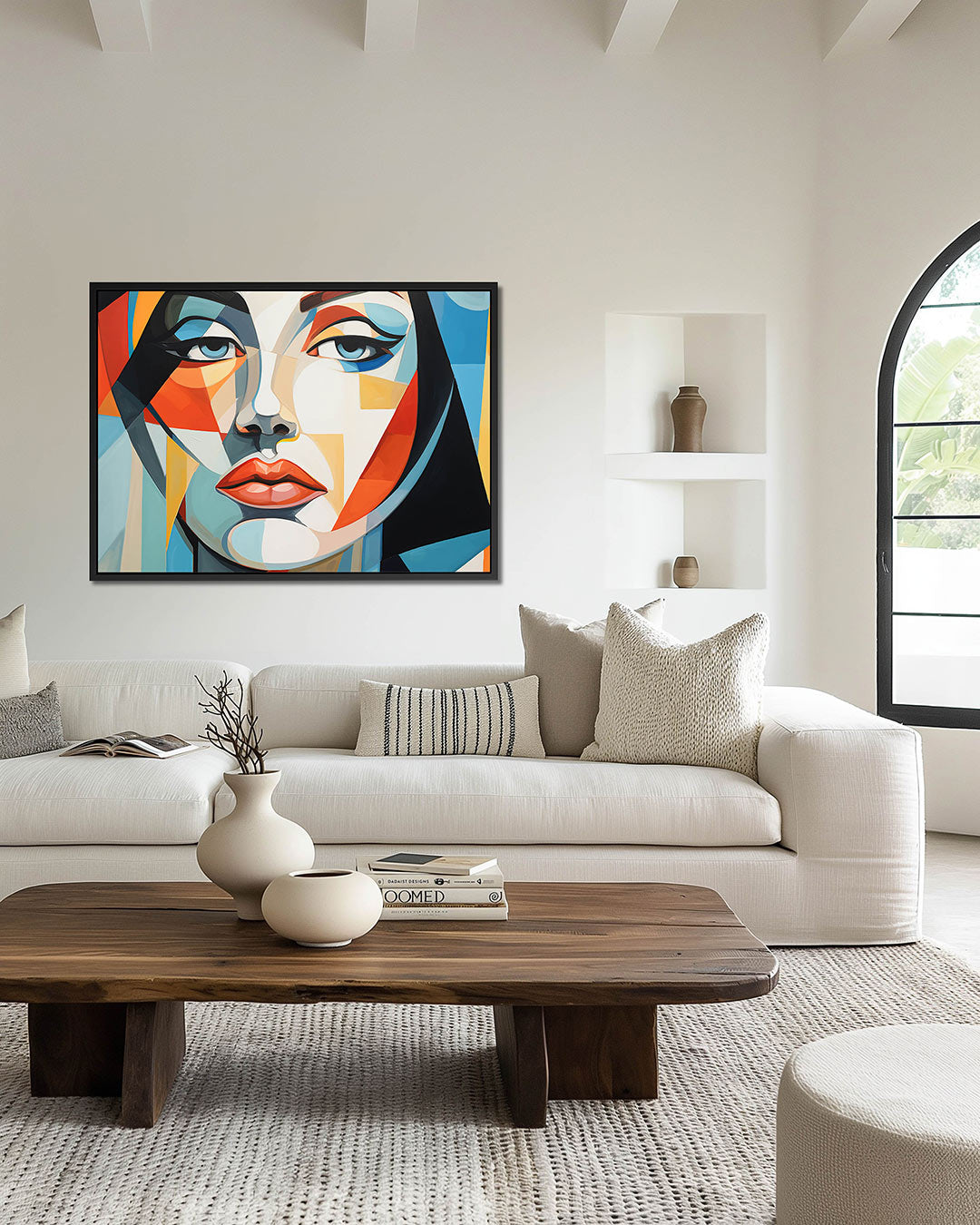 Geometrisch portret Kunstwerk