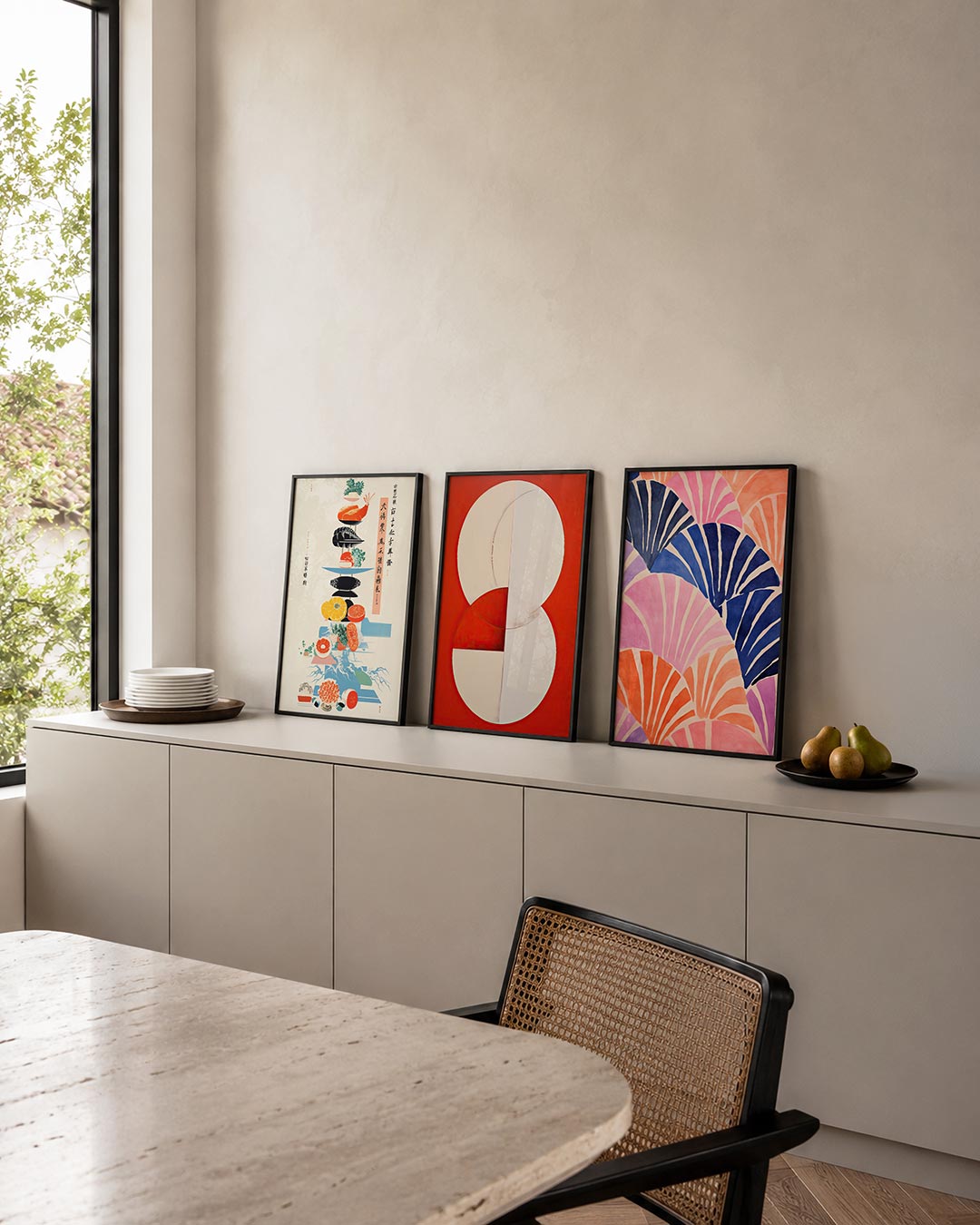 Kleurrijke stapeling Posterset