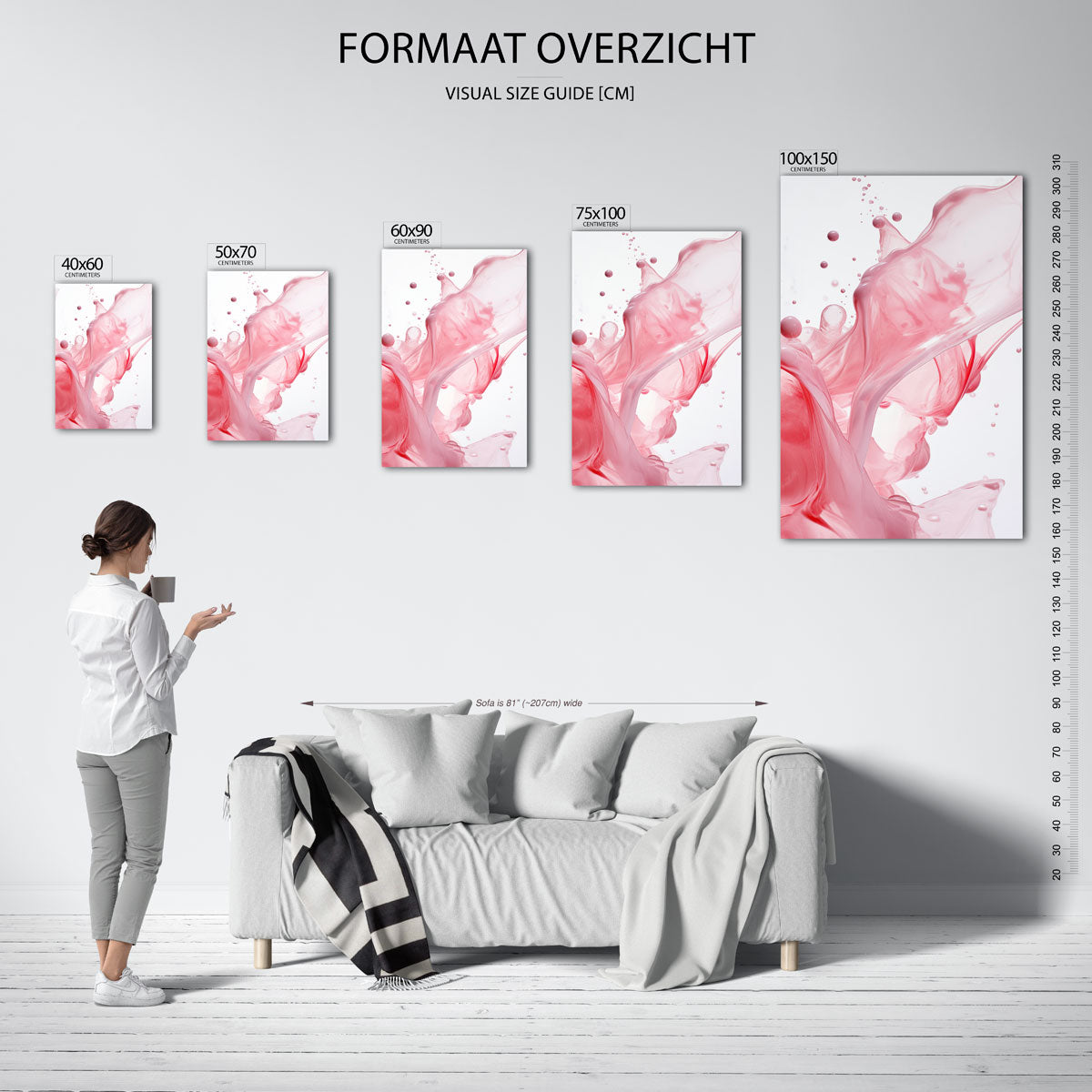 Vloeiende kleuren Kunstwerk