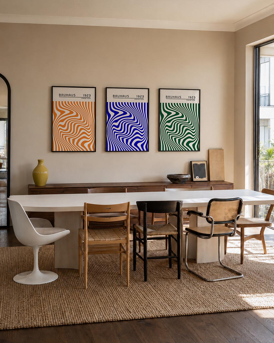 Golvend lijnenspel Posterset